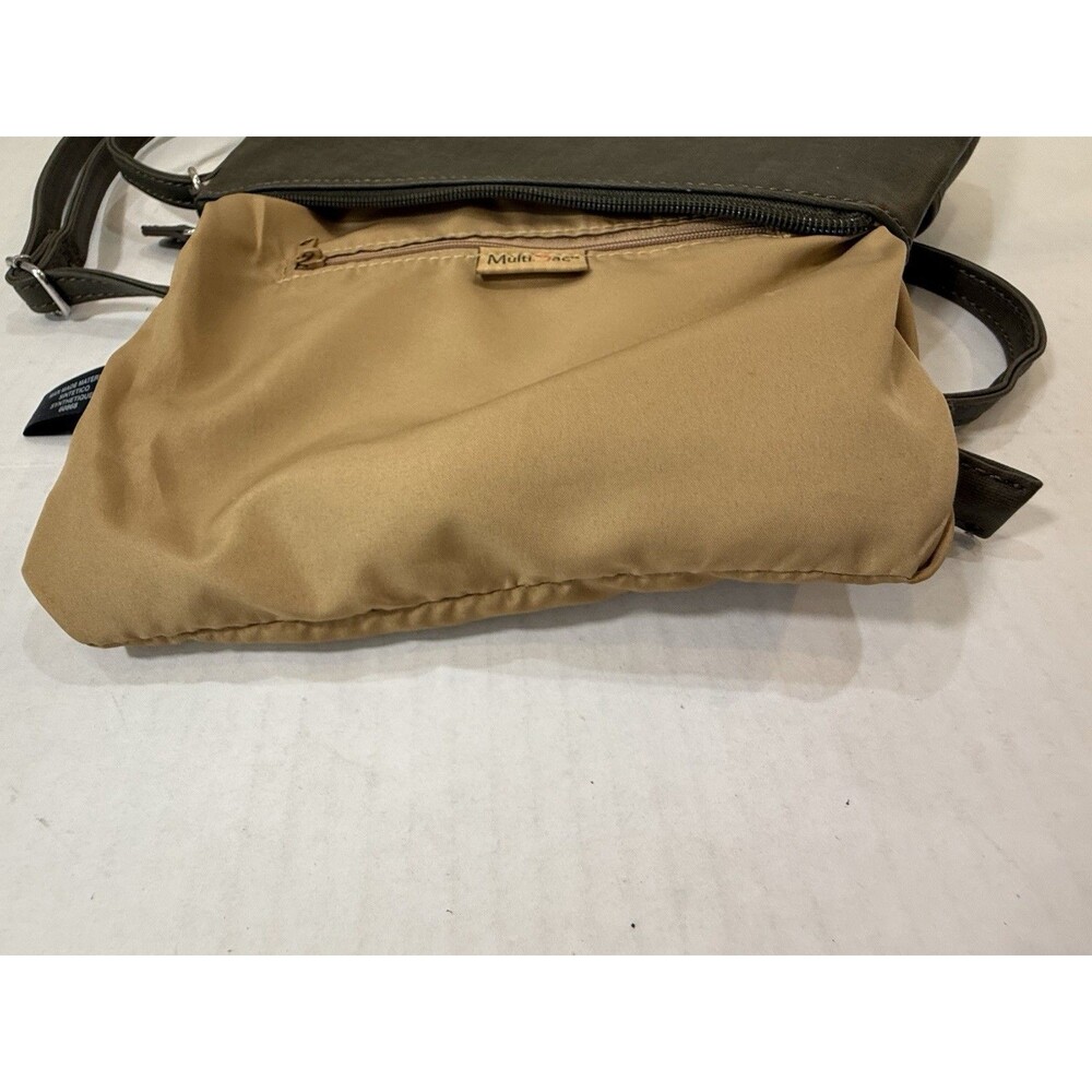 MultiSac Vista Adjustable‎ Crossbody Shoulder Strap Vegan Leather Olive Green - Picture 12 of 16